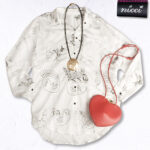 Embroidered face oversized shirt