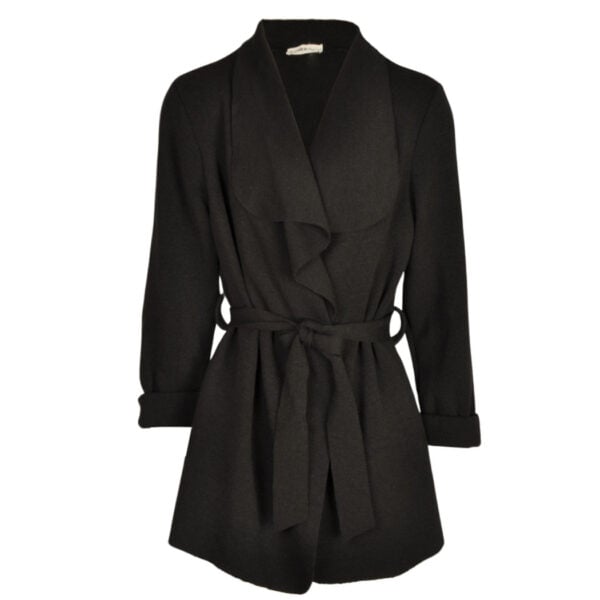 Raw-edge trench coat