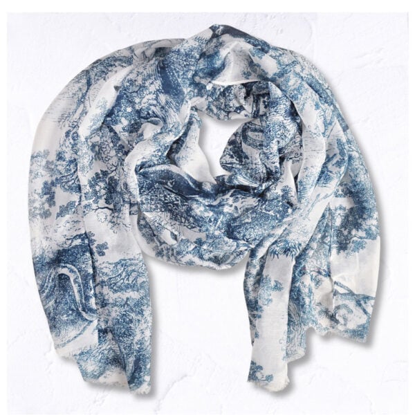 Toile print scarf