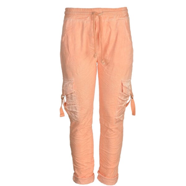 Silky cargo overdyed pants