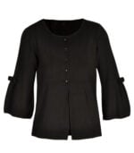 Wide sleeve bow cardi