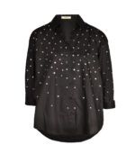 Eyelet stud oversized shirt 