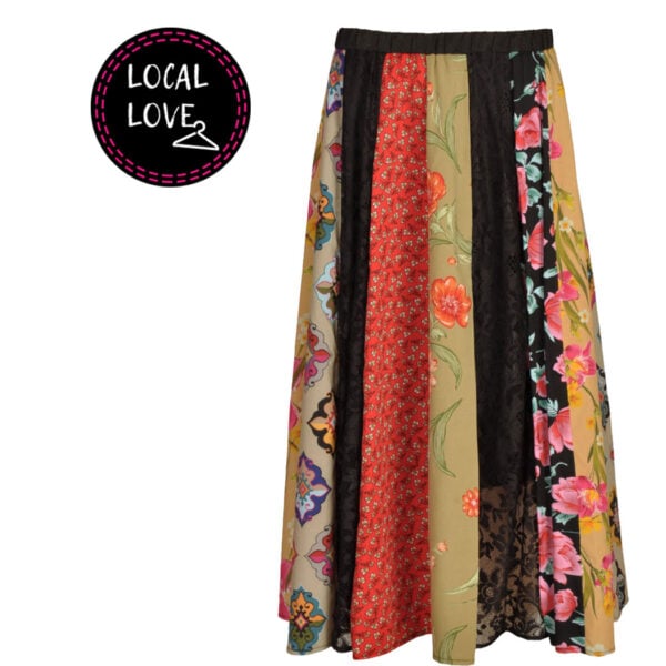Nicci Medrano Soleil floral panel skirt