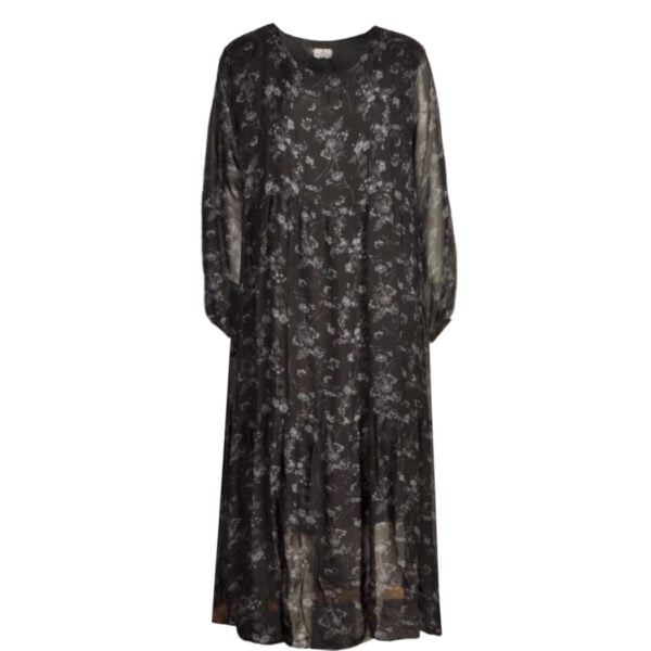 Double layer floral tiered dress