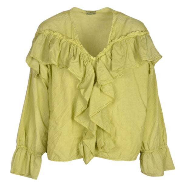 Frill detail oversized top