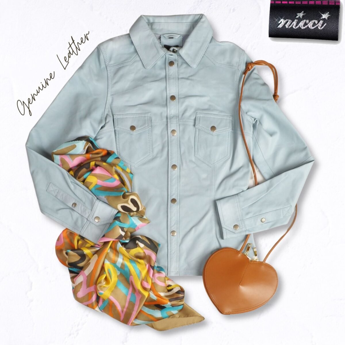 Nicci genuine leather jacket