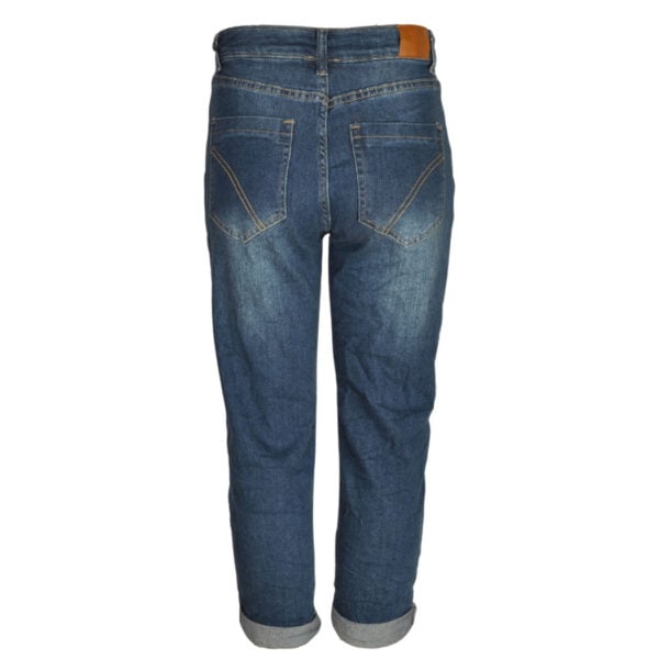 Heart button denim jeans