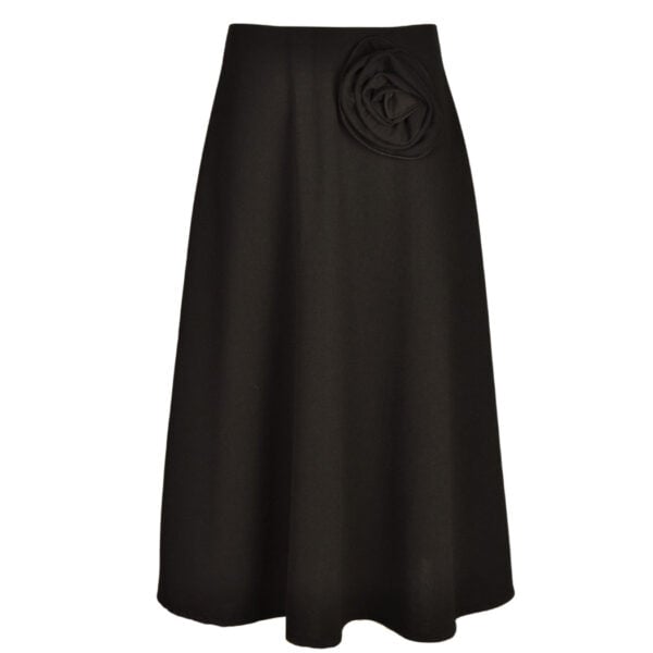 Rosette detail maxi skirt