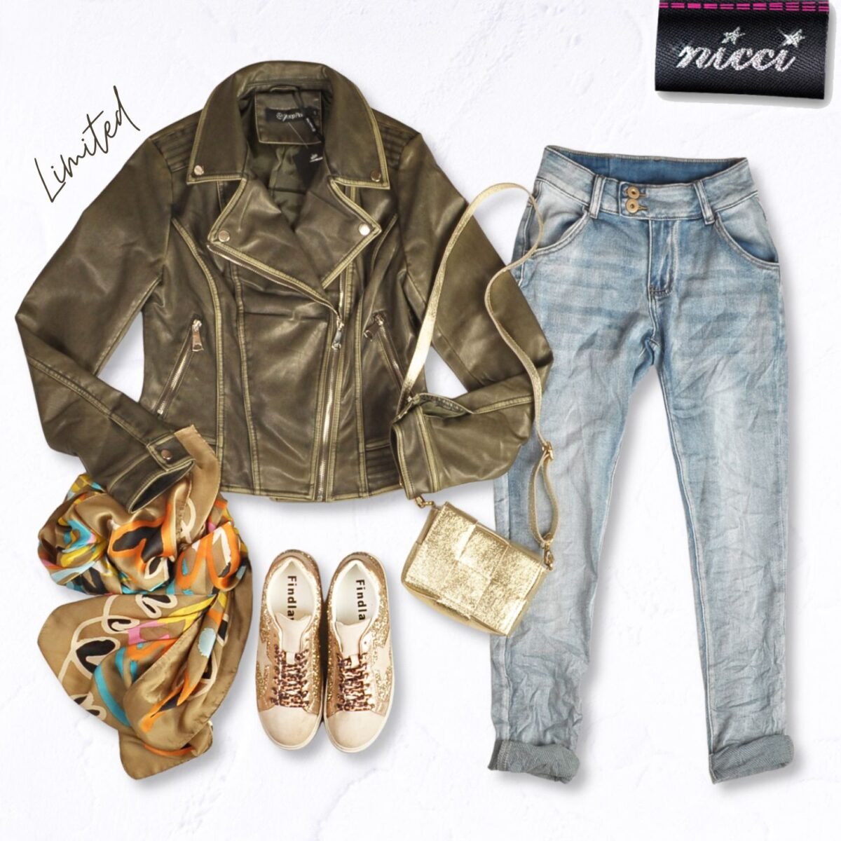 Leatherette biker jacket