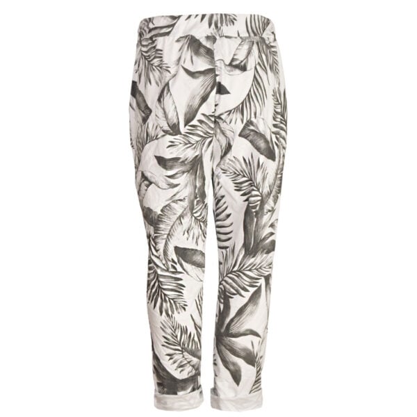 Leaf print pants