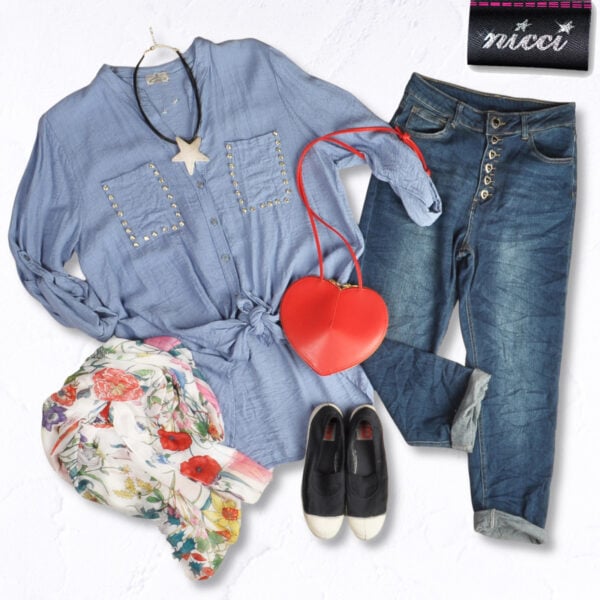 Diamante pocket shirt