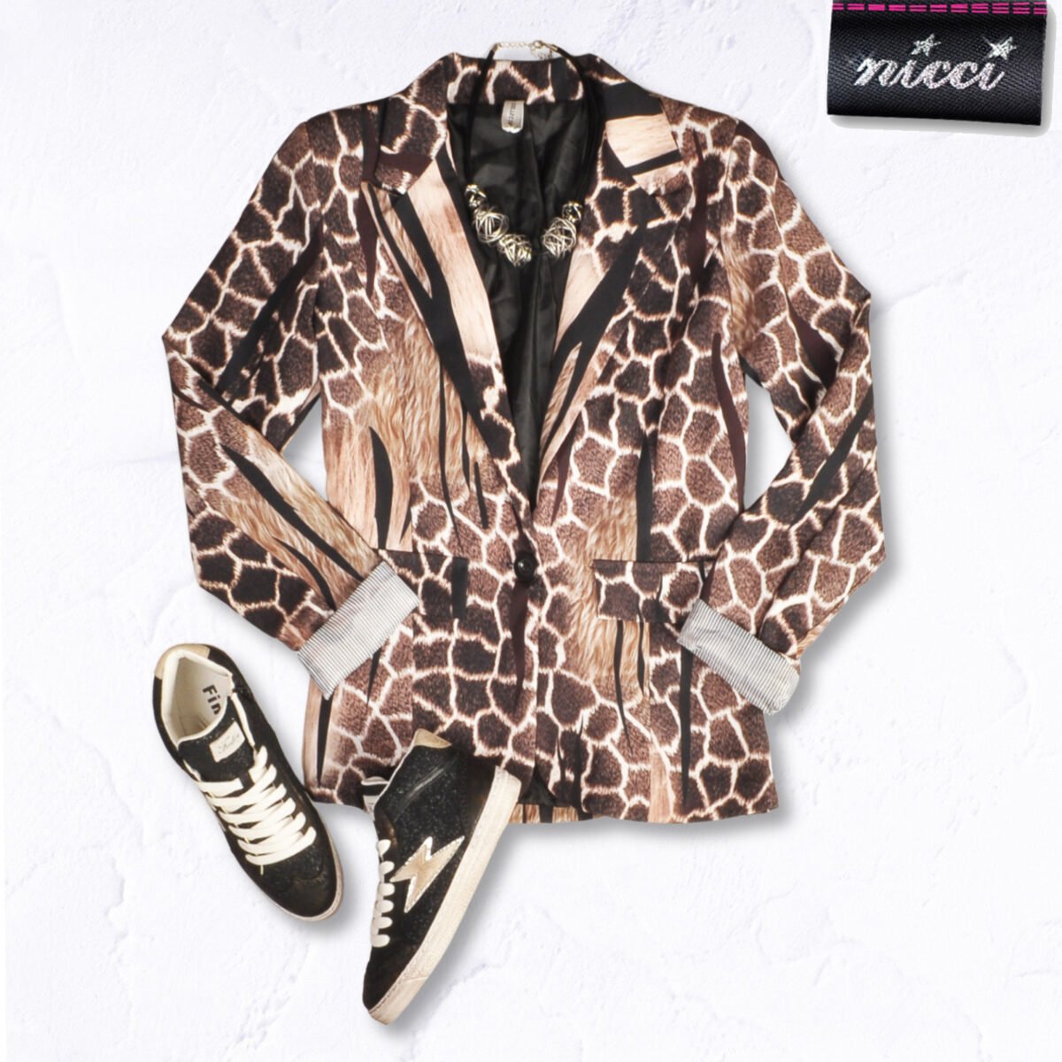 Giraffe print jacket