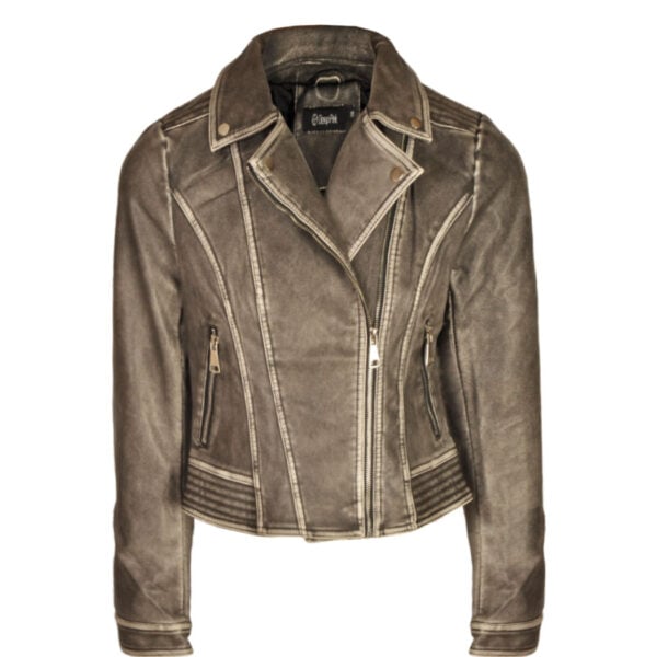 Leatherette biker jacket