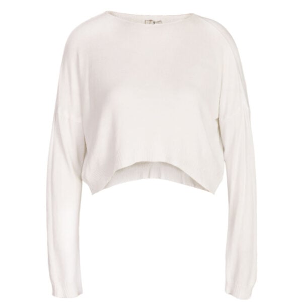Long sleeve fine knit crop top Long sleeve fine knit crop top