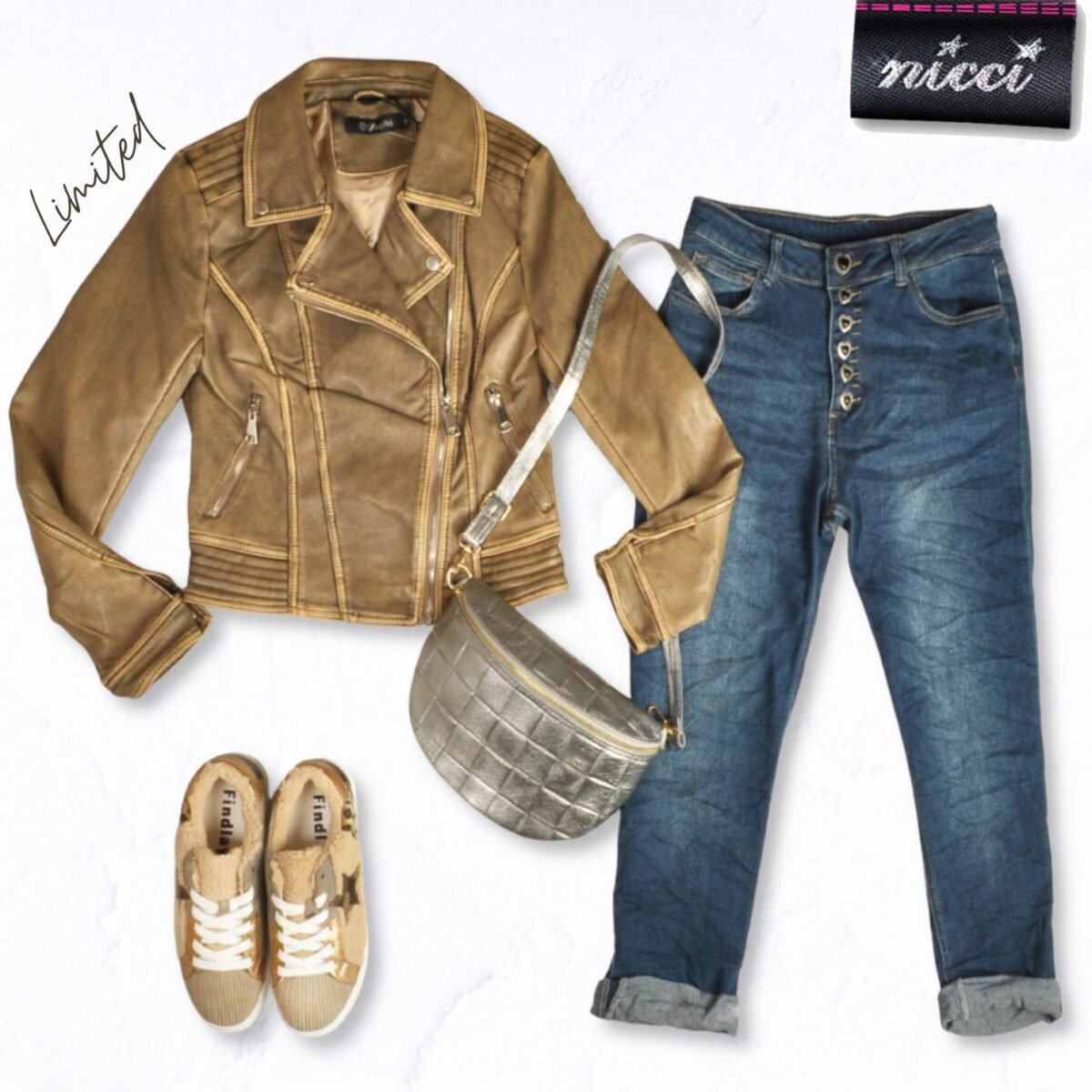 Leatherette biker jacket