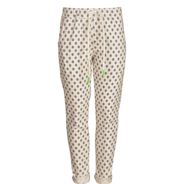 Polka dot drawstring pants