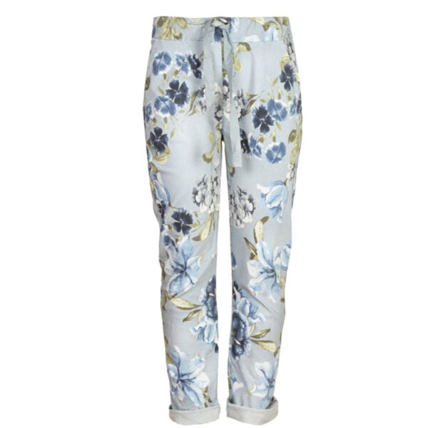 Hydrangea print pants