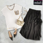 Animal print pocket foil detail top