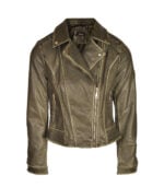 Leatherette biker jacket