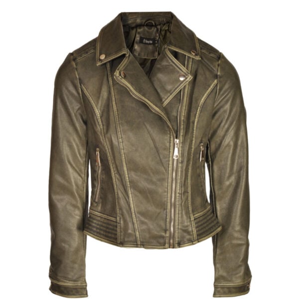 Leatherette biker jacket