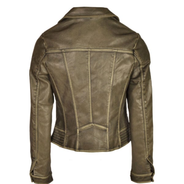 Leatherette biker jacket