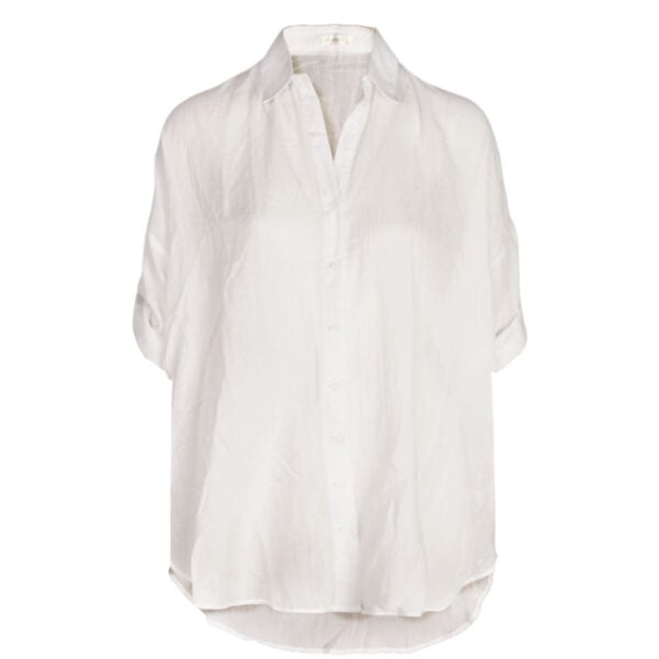 Hi-lo oversized sheer shirt 