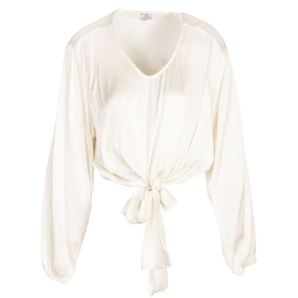 Front tie crop blouse Front tie crop blouse