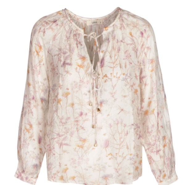 Dragonfly floral print blouse