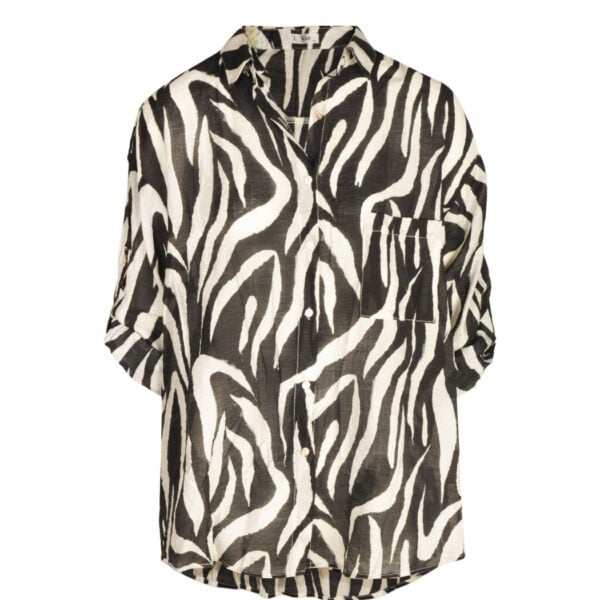 Zebra print oversized shirt