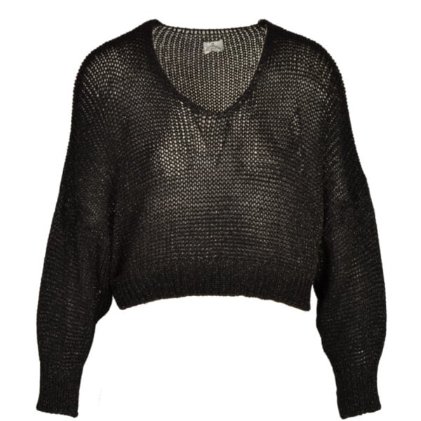 Long sleeve crop knit top Long sleeve crop knit top