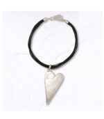 Giant heart multi string necklace