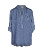 2-Textured jacquard heart oversized top