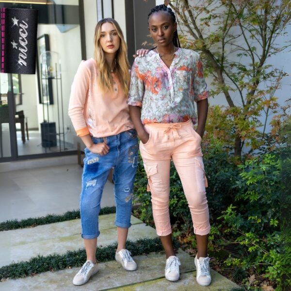 Silky cargo overdyed pants