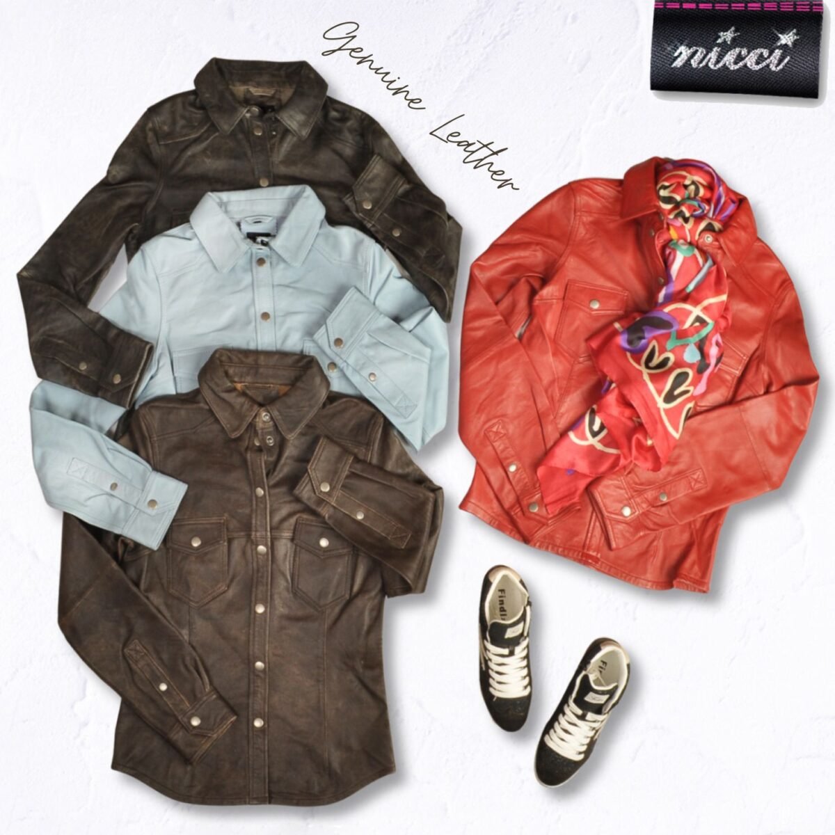 Nicci genuine leather jacket