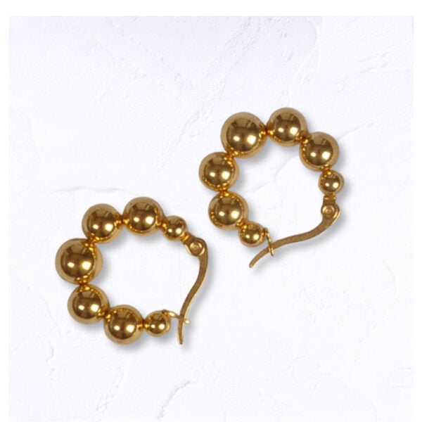 Beaded hoop earrings