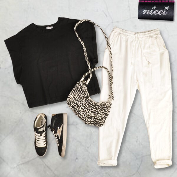 Wide sleeve boxy t-shirt