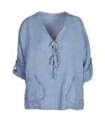 100% Linen drawstring top