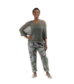 Overdyed holey knit top