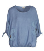 100% Linen daisy button oversized top