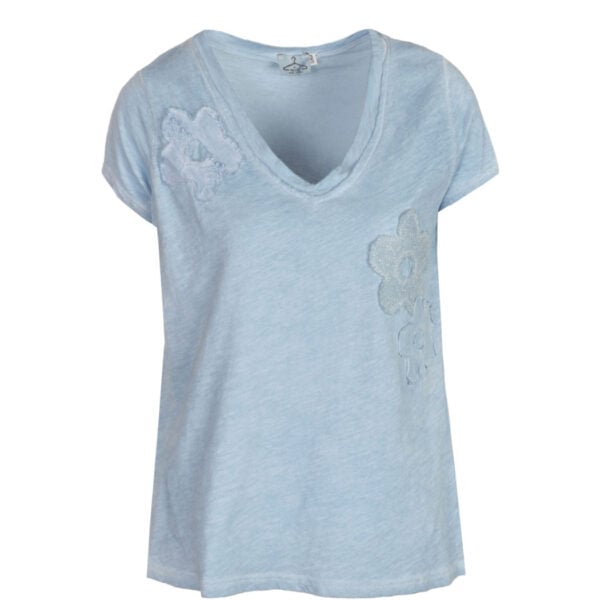 Shimmer daisy overdyed top