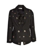 Eyelet detail blazer