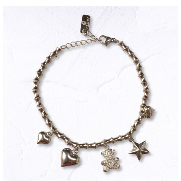 Diamante teddy charm bracelet