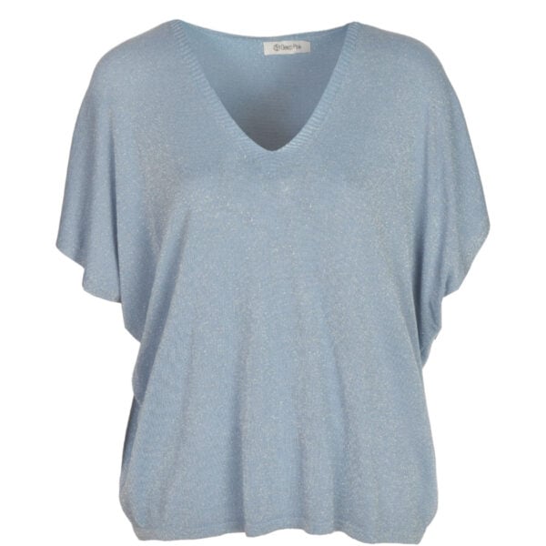 Batwing ribbed knit top