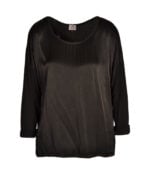 2-Textured long sleeve silky top