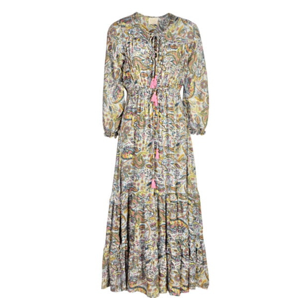 Tiered maxi tassel dress