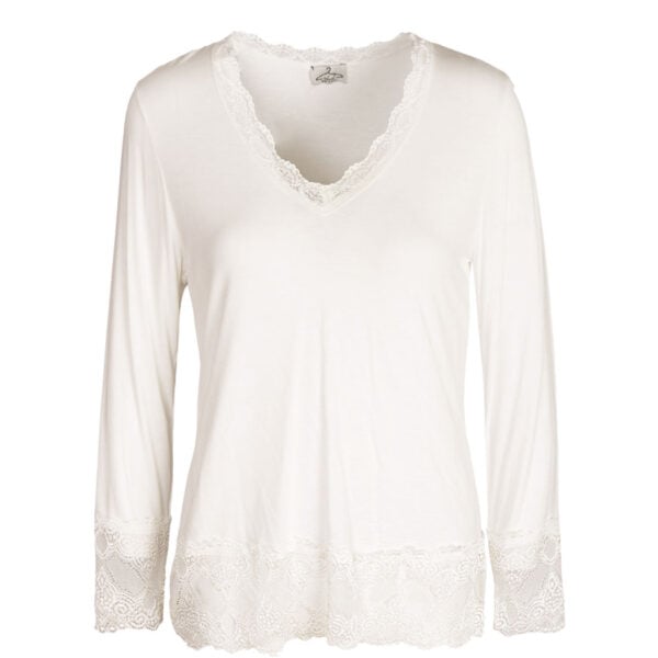 Lace trim basic top