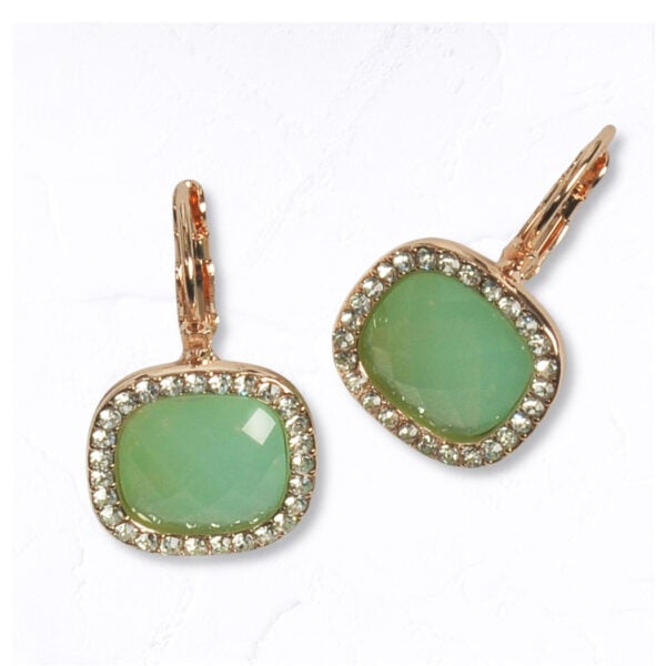 Diamante stone hoop earrings