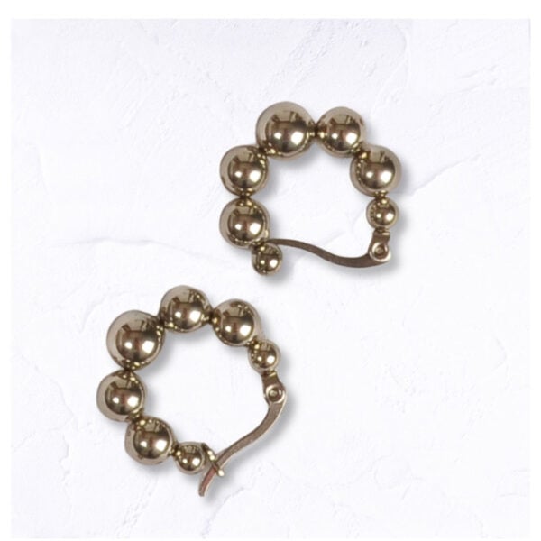 Beaded hoop earrings