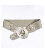 Round buckle elastic belt