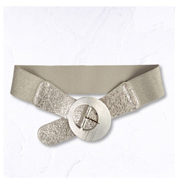 Round buckle elastic belt